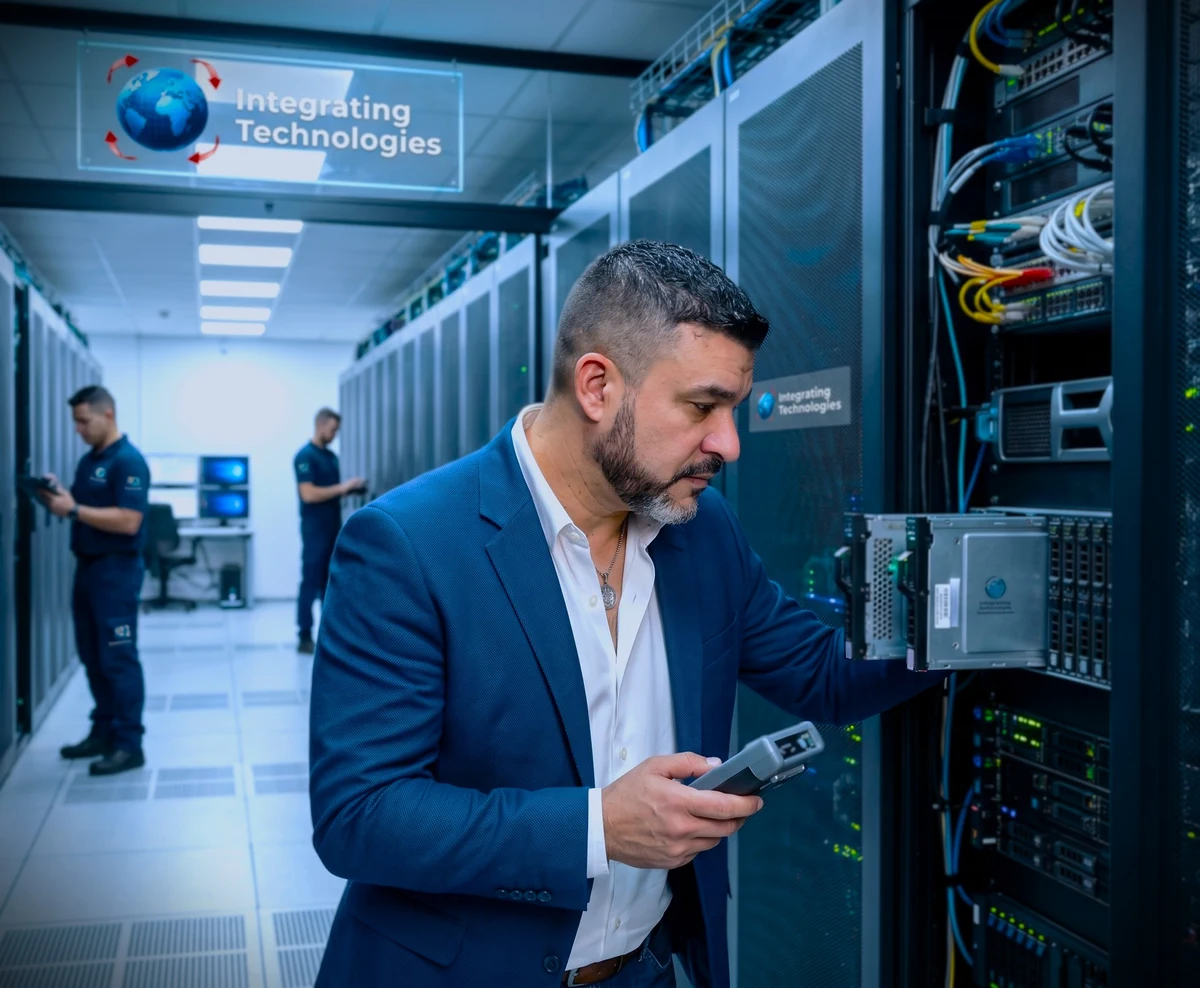 Composição visual de soluções digitais e consultoria em tecnologia